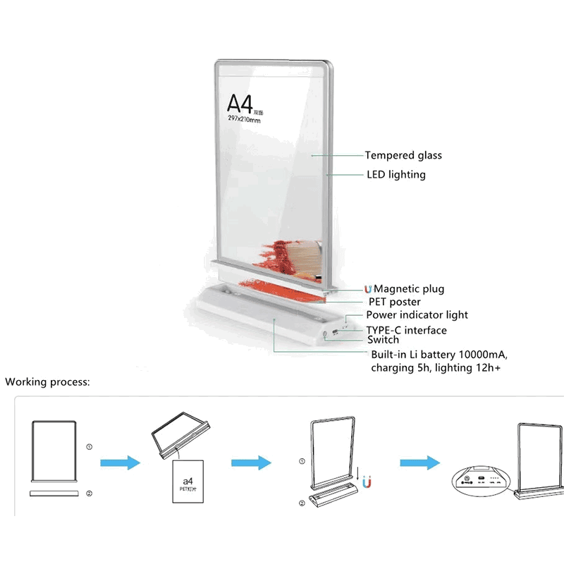 Lampshade Table Lamp Rechargeable 2 - NegoLuz Australia Porte Carte Restaurant