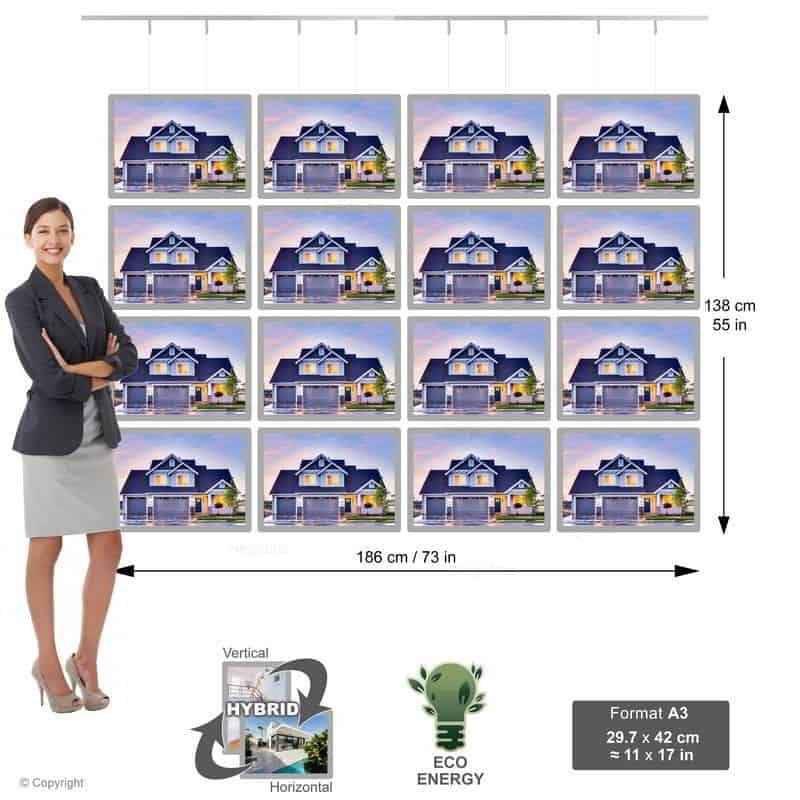 Backlit Light Box Sign - NegoLuz Australia Porte Affiche Suspendu Vitrine Led A3h 4r4c