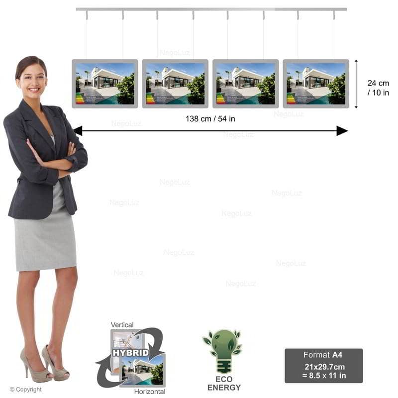 Backlit Sign - NegoLuz Australia Porte Affiche Agence Immobiliere A4h 1r4c