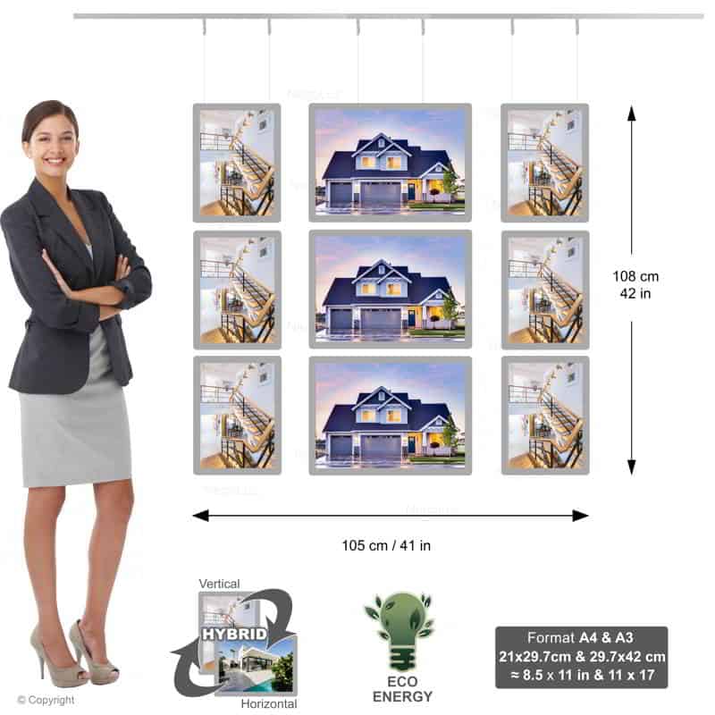 Bright Window Frame - NegoLuz Australia Panneau Led Vitrine 3c 3a4 3a3