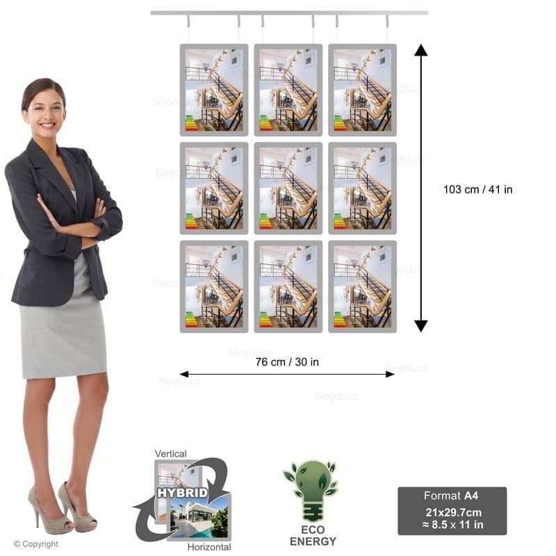 Buy Illuminated Window Displays Estate Agents - NegoLuz Australia Ecran Vitrine Agence Immobiliere A4v 3r3c