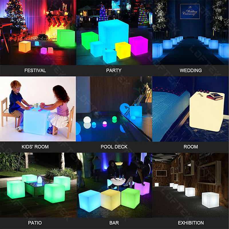 Cube Illuminated Stool For Sale - NegoLuz Australia Siege Cube Lumineux