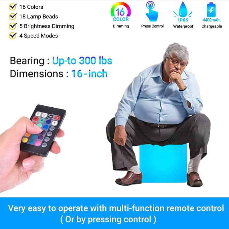 Cube Lights Cordless - NegoLuz Australia Chaise Cube Lumineux