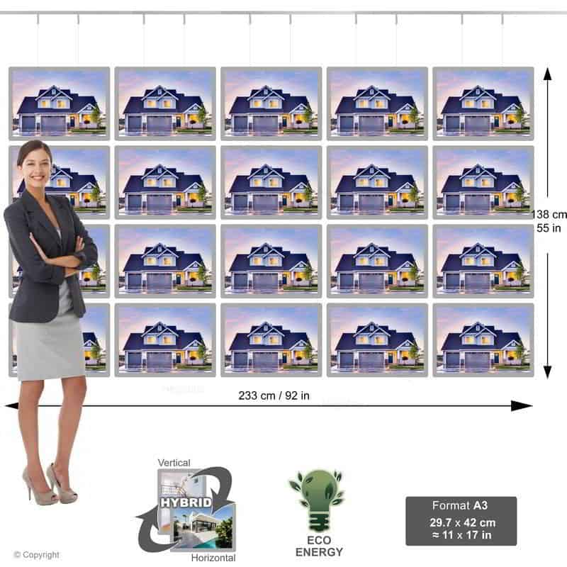 Enlightened Sign Shop - NegoLuz Australia Porte Affiche Suspendu Vitrine Led A3h 4r5c