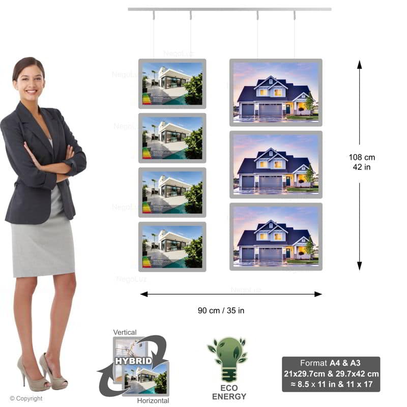Estate Agent Frame - NegoLuz Australia Panneau Led Vitrine 2c 4a4 3a3