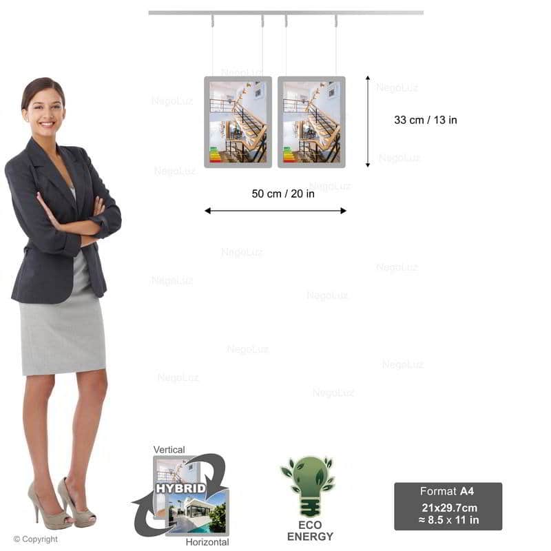 Estate Agent Window Illuminated Displays 2 - NegoLuz Australia Ecran Vitrine Agence Immobiliere A4v 1r2c