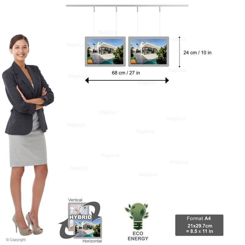 Estate Agent Window Illuminated Displays - NegoLuz Australia Porte Affiche Agence Immobiliere A4h 1r2c