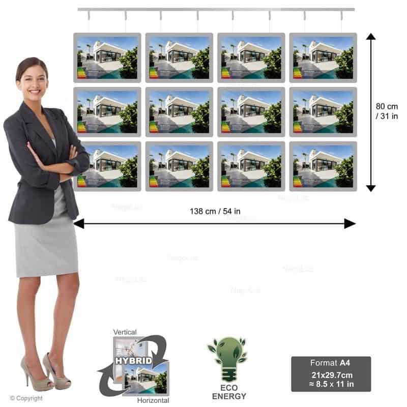 Illuminated Window Displays Estate Agents - NegoLuz Australia Porte Affiche Agence Immobiliere A4h 3r4c