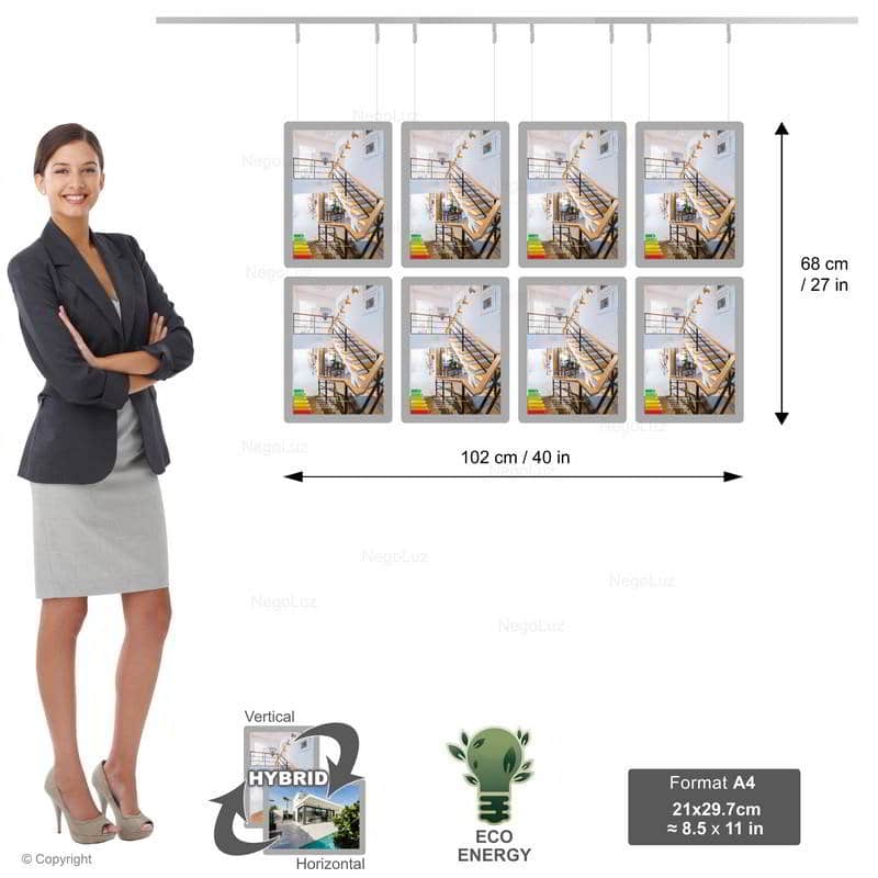 Led Display A4 85×11 - NegoLuz Australia Ecran Vitrine Agence Immobiliere A4v 2r4c