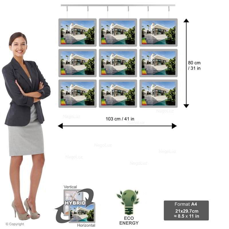 Led Window Displays For Estate Agents - NegoLuz Australia Porte Affiche Agence Immobiliere A4h 3r3c