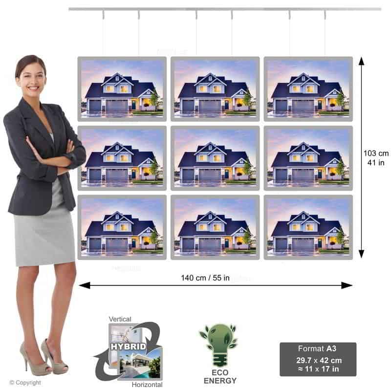 Led Window - NegoLuz Australia Porte Affiche Suspendu Vitrine Led A3h 3r3c