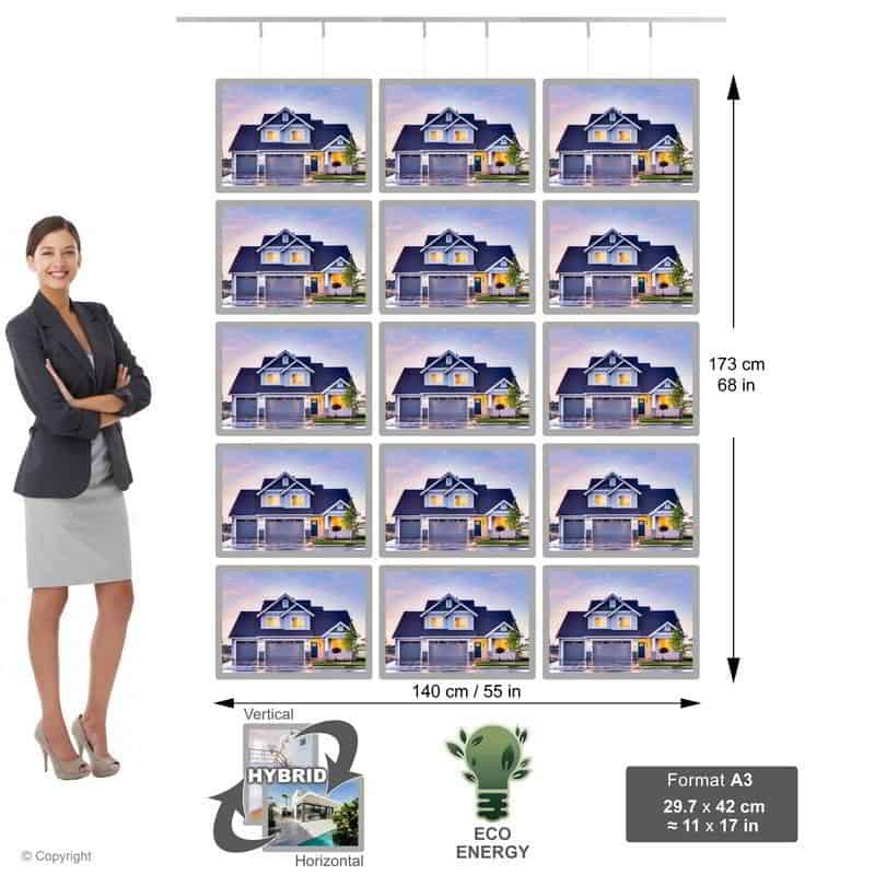 Negoluz Best Company Light Box - NegoLuz Australia Porte Affiche Suspendu Vitrine Led A3h 5r3c