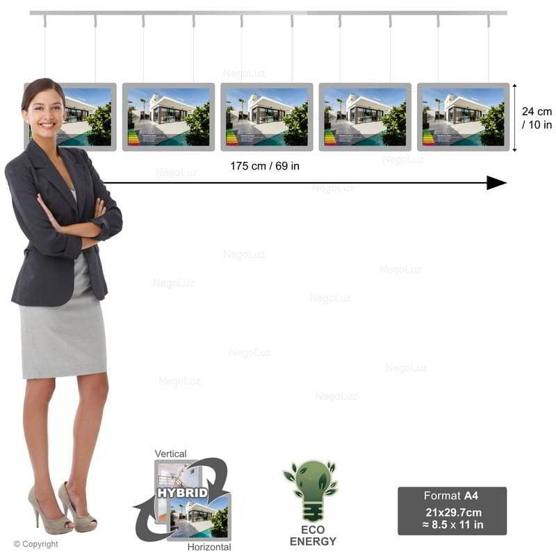 Real Estate Window Display Systems - NegoLuz Australia Porte Affiche Agence Immobiliere A4h 1r5c