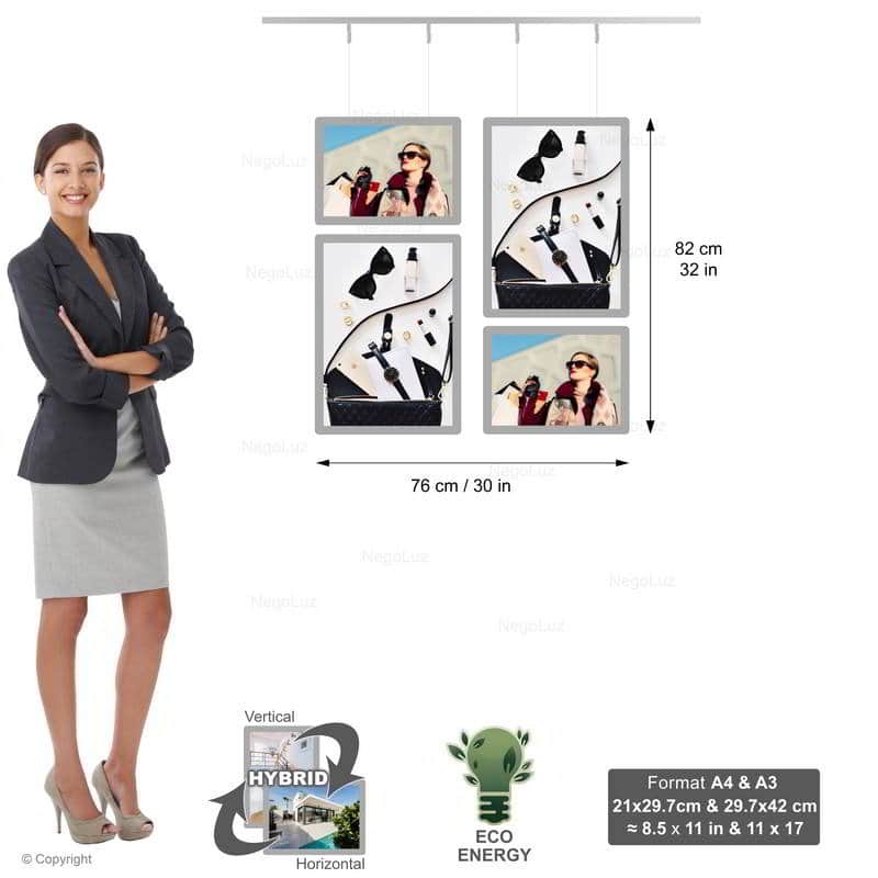 Window Backlight Poster Frame - NegoLuz Australia Panneau Lumineux Vitrine 2a4 2a3