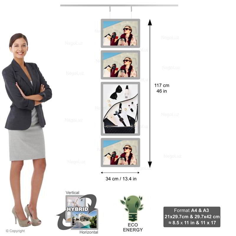 Window Illuminated Poster Led - NegoLuz Australia Porte Affiche Vitrine 3a4 1a3