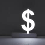 Illuminated Letter Dollar Sign