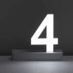 Illuminated Number 4