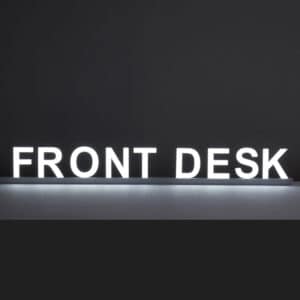 Led Letters Front Desk