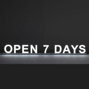 Letter Light Box Open 7 Days