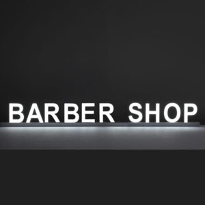 Lighted Building Letters Barber Shop