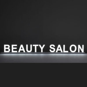 Lighted Building Letters Beauty Salon