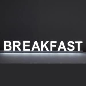 Lighted Building Letters Breakfast
