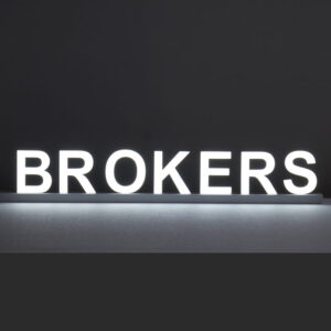 Lighted Building Letters Brokers